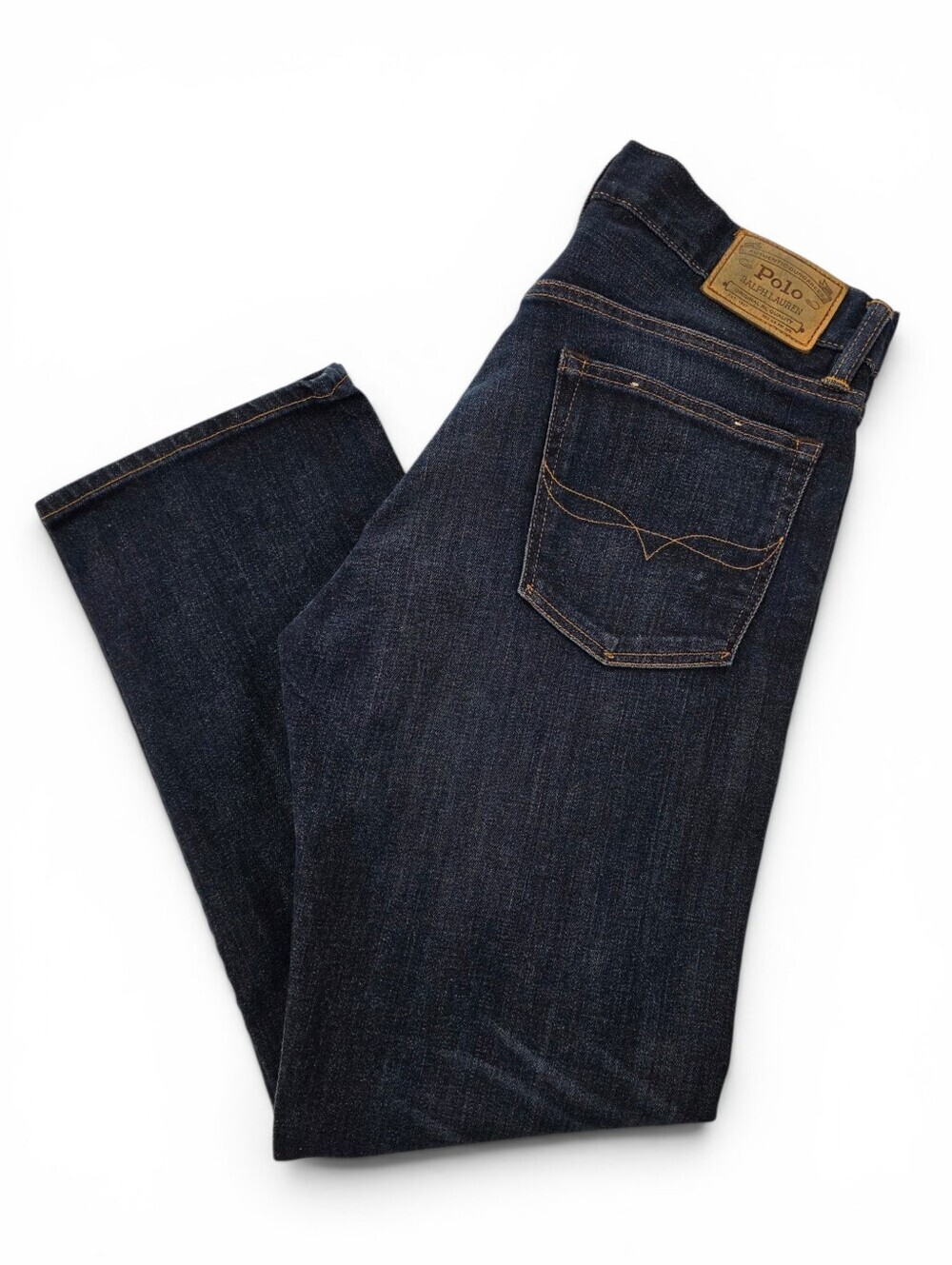 Polo Ralph Lauren Thompson Relaxed Straight Stretch Jeans Men 33x30 Dark Wash